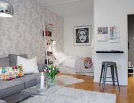 Conception d'un salon chambre de 18 mètres carrés, photos des options les plus courtes