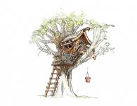 Stojnica na drevesu za otroke