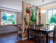 3D foto tapete na zidu kuhinje: od A do Ž