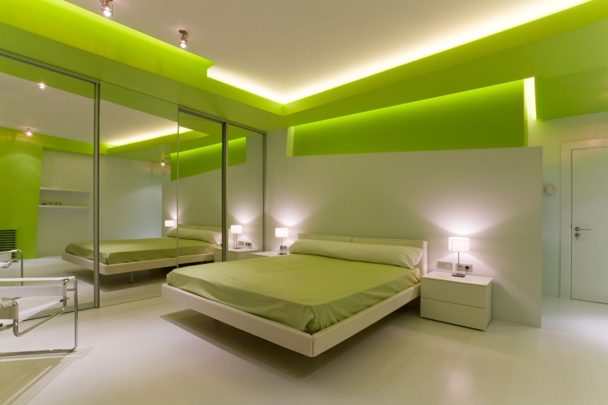 ديكور الغرفة باللون الأخضر غرفة نوم باللون الأخضر