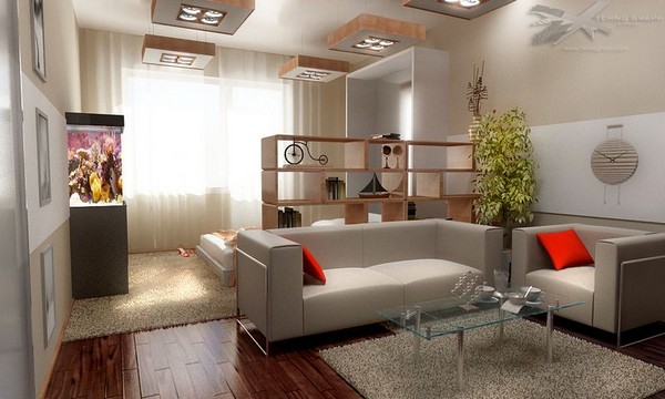 The bedroom design is divided into two zones. Zoning with additional ... The bedroom design is divided into two zones. Zoning with additional ...