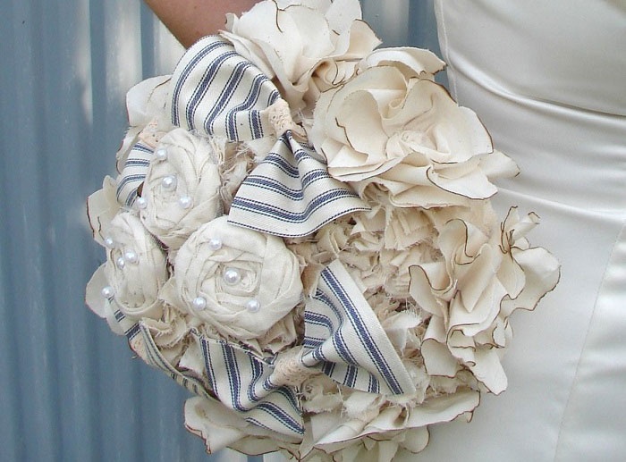 How To Make A Small Flower From The Fabric Wedding Bouquets From Fabric